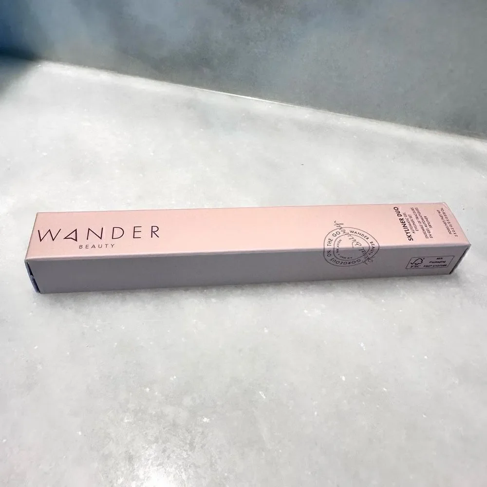 Wander Beauty Jet Black Tan Line Automatic Gel Eyeliner Set New